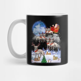 Santa Clause Drives Chihuahua Reindeer Sleigh Mug